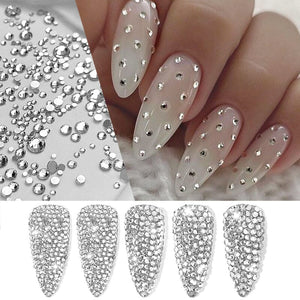 1440pcs Transparent Flatback Rhinestones SS4# 1.6mm Nail Art No Brand 