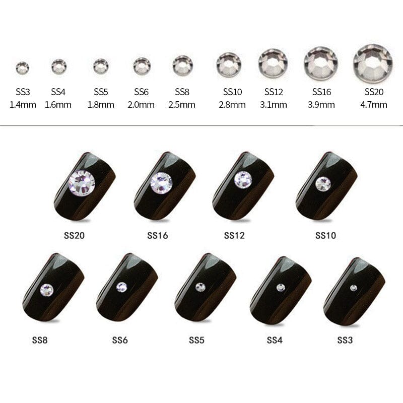 1440pcs Transparent Flatback Rhinestones SS6# 2mm Nail Art No Brand 