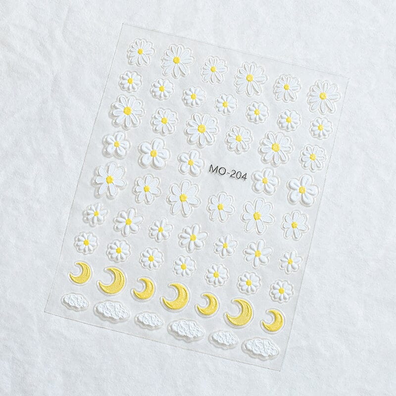 Flowers 3D Nail Sticker MO-204 Nail Art No Brand 