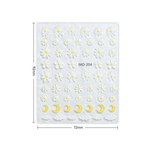 Flowers 3D Nail Sticker MO-204 Nail Art No Brand 