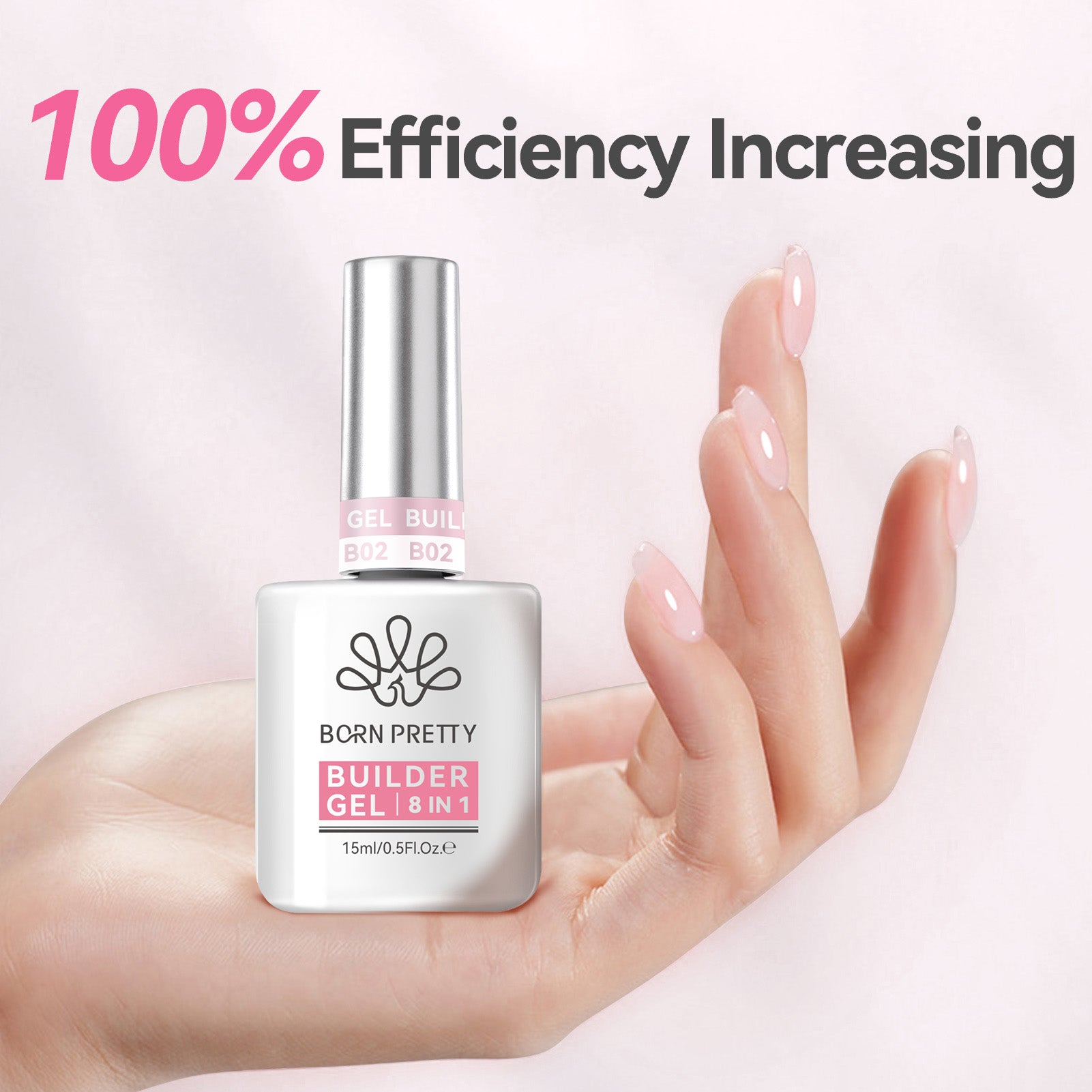 Pink 8 in 1 Builder Gel BG02 15ml Gel Nail Polish BORN PRETTY 