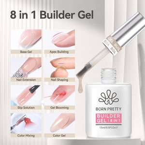 Nude 8 in 1 Builder Gel BG04 15ml Gel Nail Polish BORN PRETTY 