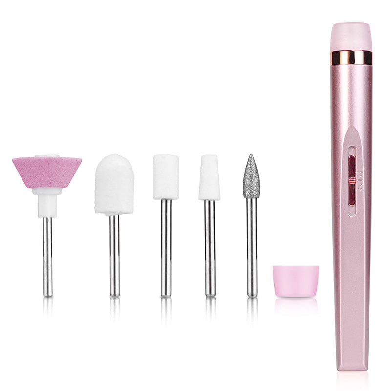 Rosegold Electric Nail Drill Machine With Light Tools & Accessories No Brand 