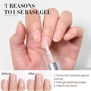 Base Gel & Super Top Coat Set 10ml Gel Nail Polish BORN PRETTY 