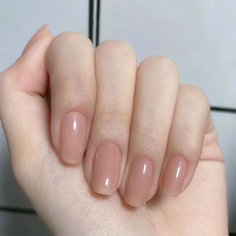 30pcs 15 Sizes Short Square Blush Gradient False Nail Tips Press on Nails Tools & Accessories No Brand 
