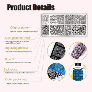 Nail Stamping Plate BRIDAL-N05 Stamping Nail BORN PRETTY 