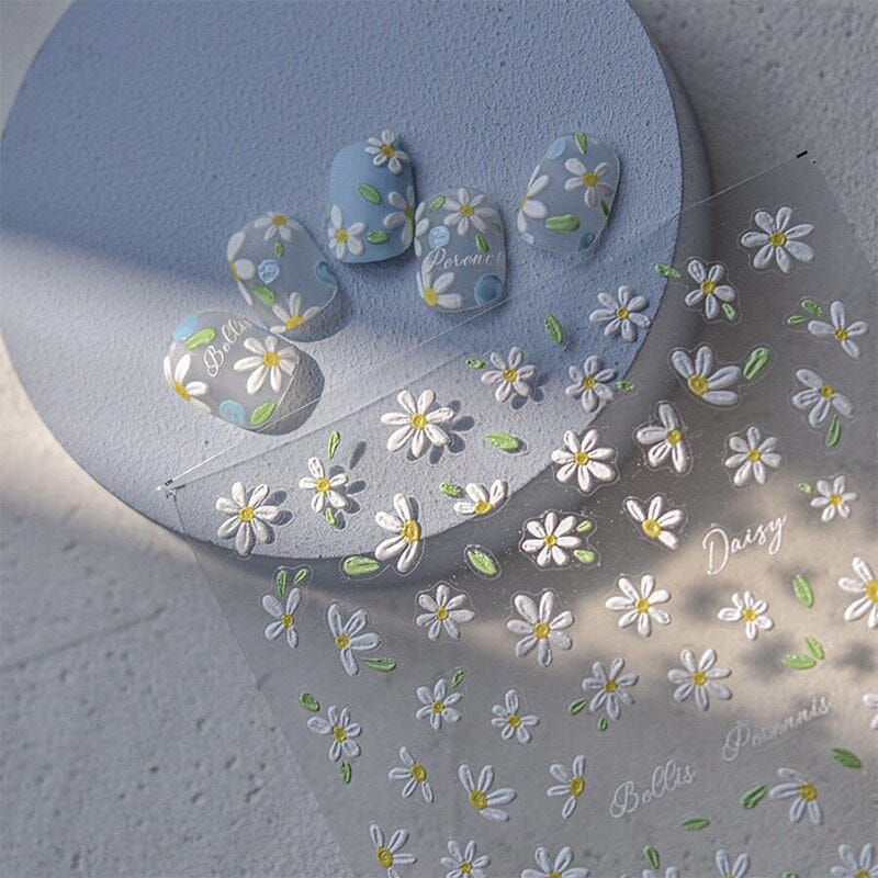 Flowers 3D Nail Sticker HG-5D196 Nail Art No Brand 