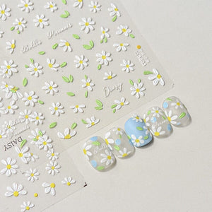 Flowers 3D Nail Sticker HG-5D196 Nail Art No Brand 