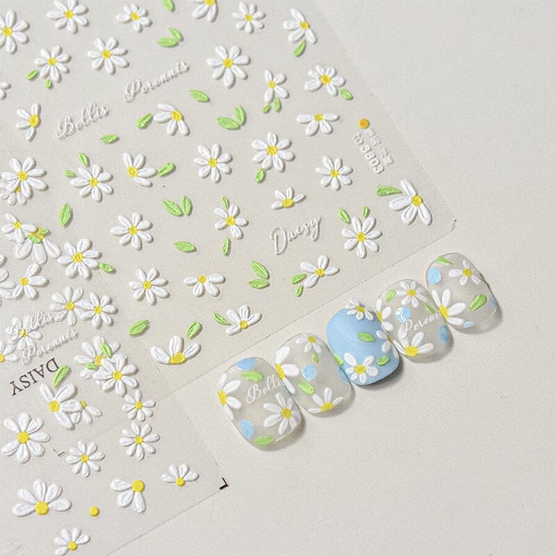 Flowers 3D Nail Sticker HG-5D196 Nail Art No Brand 
