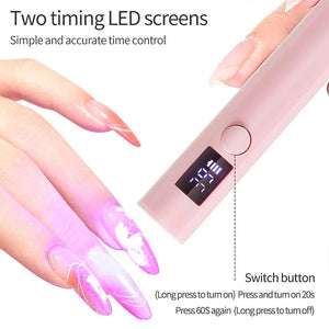 Pink Hand Light Mini UV Nail Lamp Tools & Accessories No Brand 