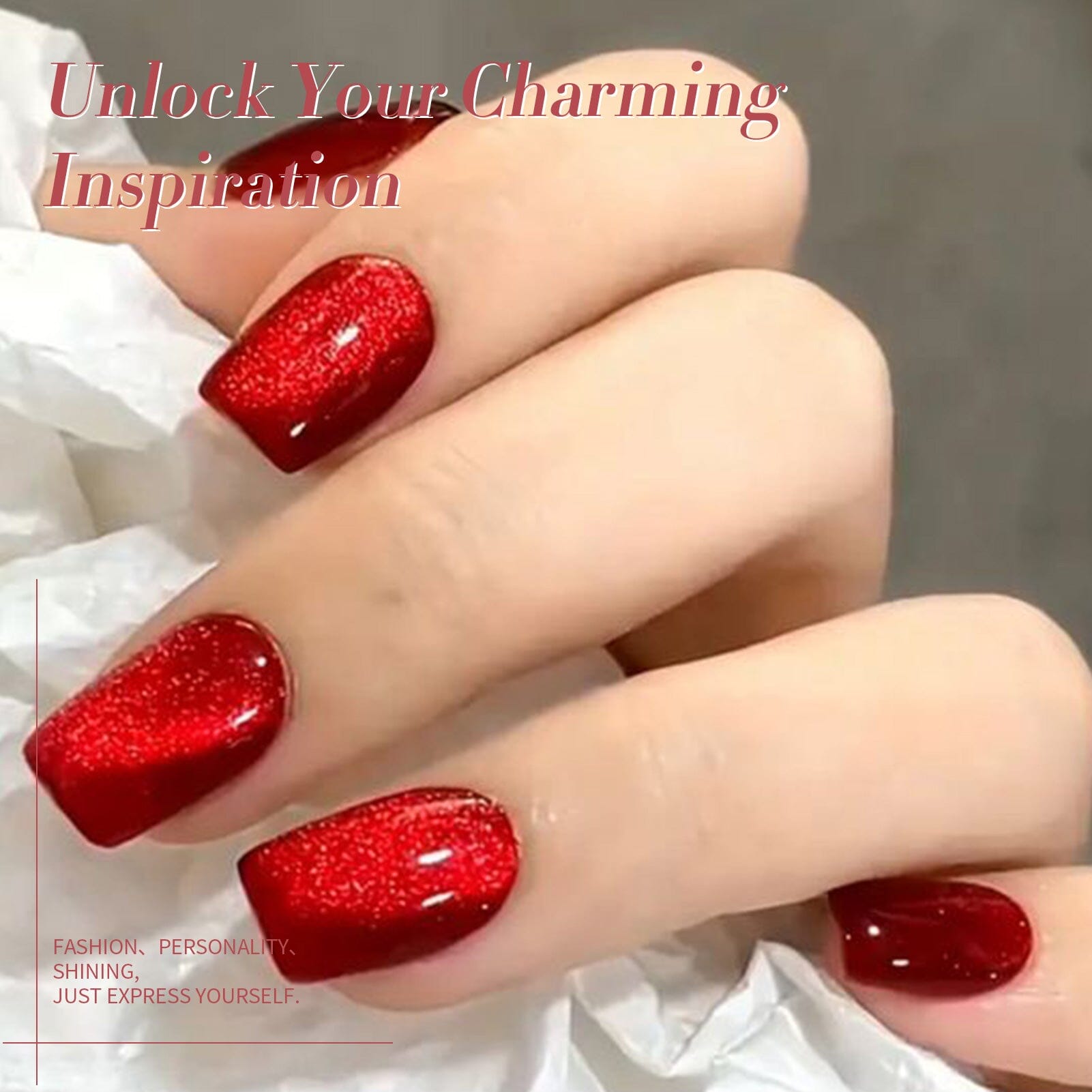 Red Cat Magnetic Gel MY217 Kiss of Ruby 15ml HEMA/TPO FREE Gel Nail Polish BORN PRETTY 