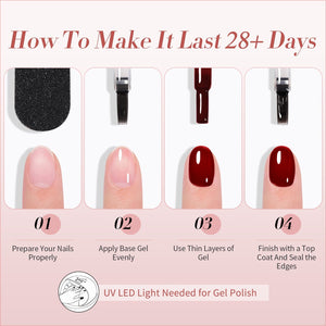 6 Colors Wild Roses Jelly Gel Polish Set 7ml Gel Nail Polish BORN PRETTY 