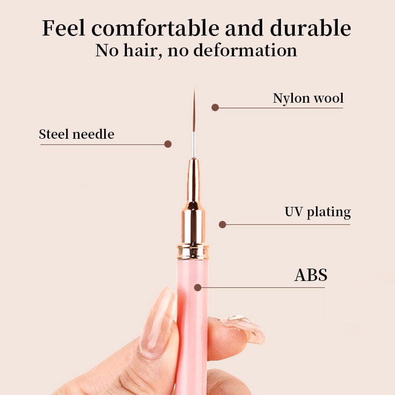 Pink Black Nail Art Liner Brush Tools & Accessories No Brand 