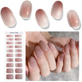 20 Tips Semi-Cured Gel Nail Strips N041-N060 Nail Sticker Harunouta N049 