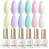 6 Colors Cream Kiss Color Gel Polish Set 7ml Gel Nail Polish BORN PRETTY 
