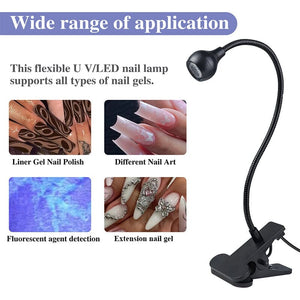 5W Black Foot Switch UV Nail Lamp Tools & Accessories No Brand 