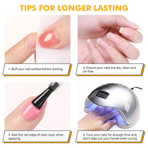 32 Colors Gel with 4pcs Base Top Coat Set #01 7ml Gel Nail Polish LILYCUTE 