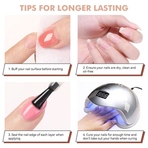 32 Colors Gel with 4pcs Base Top Coat Set #02 7ml Gel Nail Polish LILYCUTE 