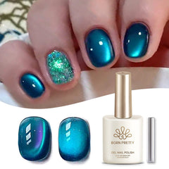 [US ONLY] Sea Blue Cat Magnetic Gel Polish 15ml Gel Nail Polish BORN PRETTY 