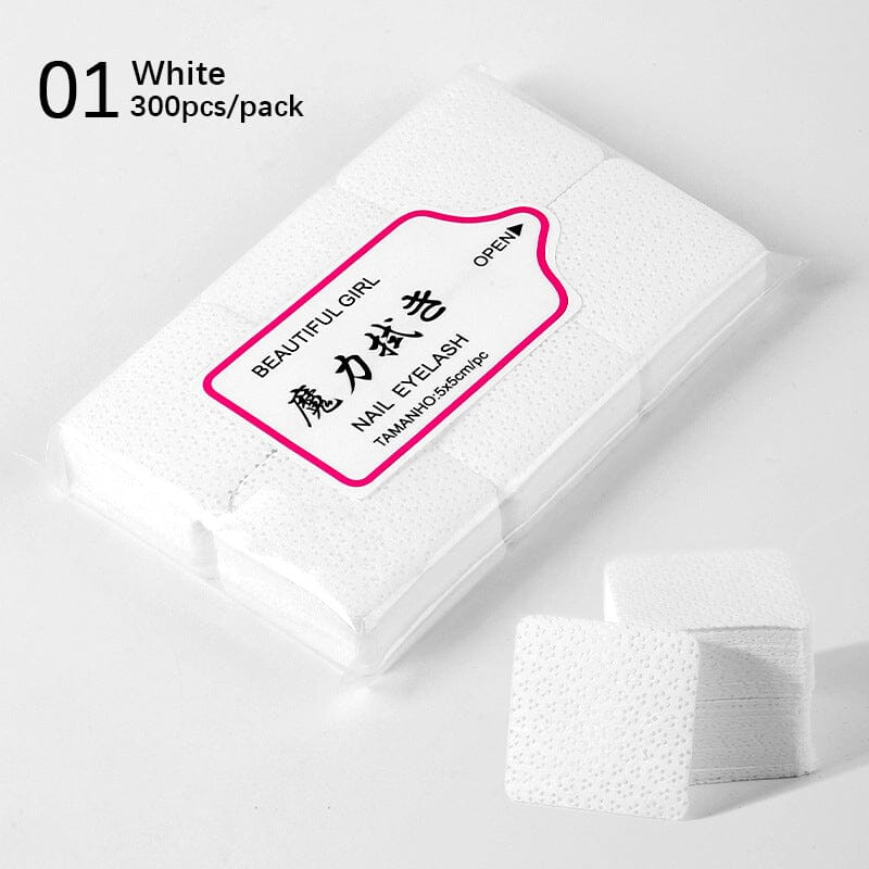 300pcs White Lint Free Nail Wipes Nail Care No Brand 