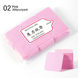 300pcs Pink Lint Free Nail Wipes Nail Care No Brand 
