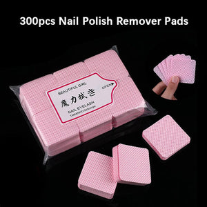 300pcs Pink Lint Free Nail Wipes Nail Care No Brand 