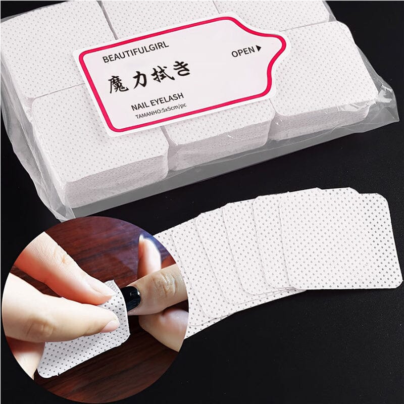 300pcs White Lint Free Nail Wipes Nail Care No Brand 