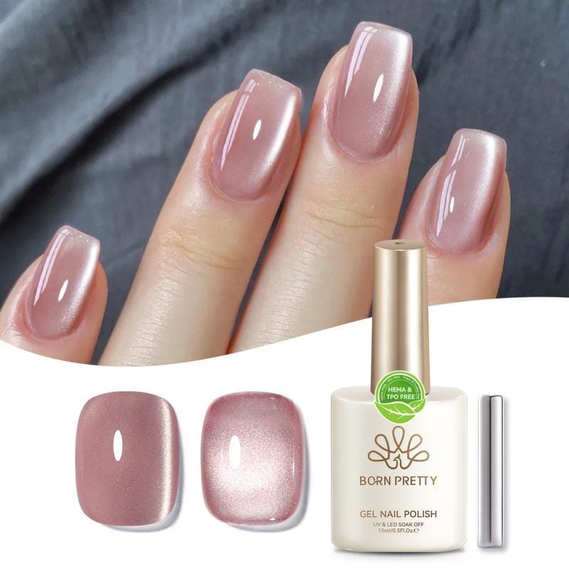 Moonlight Cat Magnetic Gel MY125 Dried Rose 15ml HEMA/TPO FREE Gel Nail Polish BORN PRETTY 