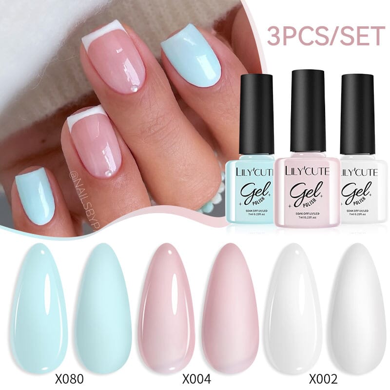 3pcs 7ml Color Gel Polish Set Gel Nail Polish LILYCUTE 34 