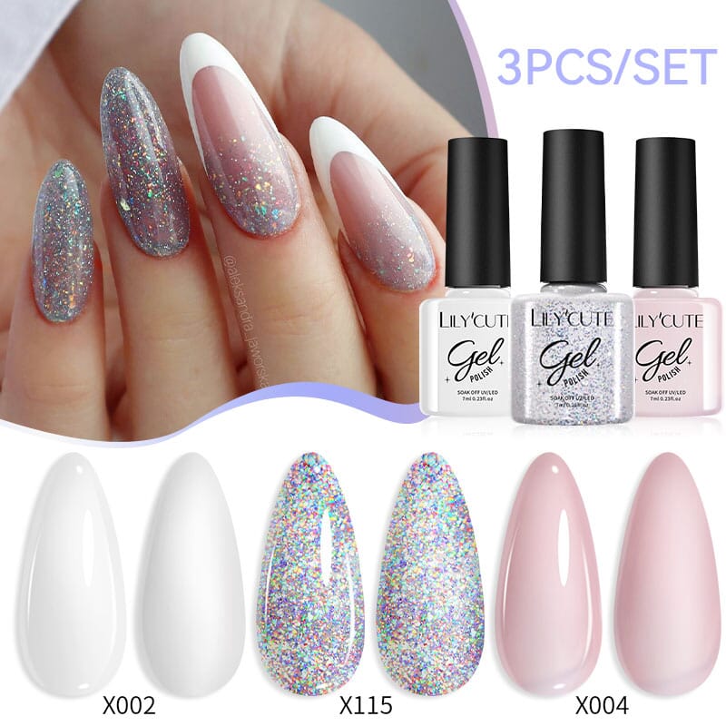 3pcs 7ml Color Gel Polish Set Gel Nail Polish LILYCUTE 39 