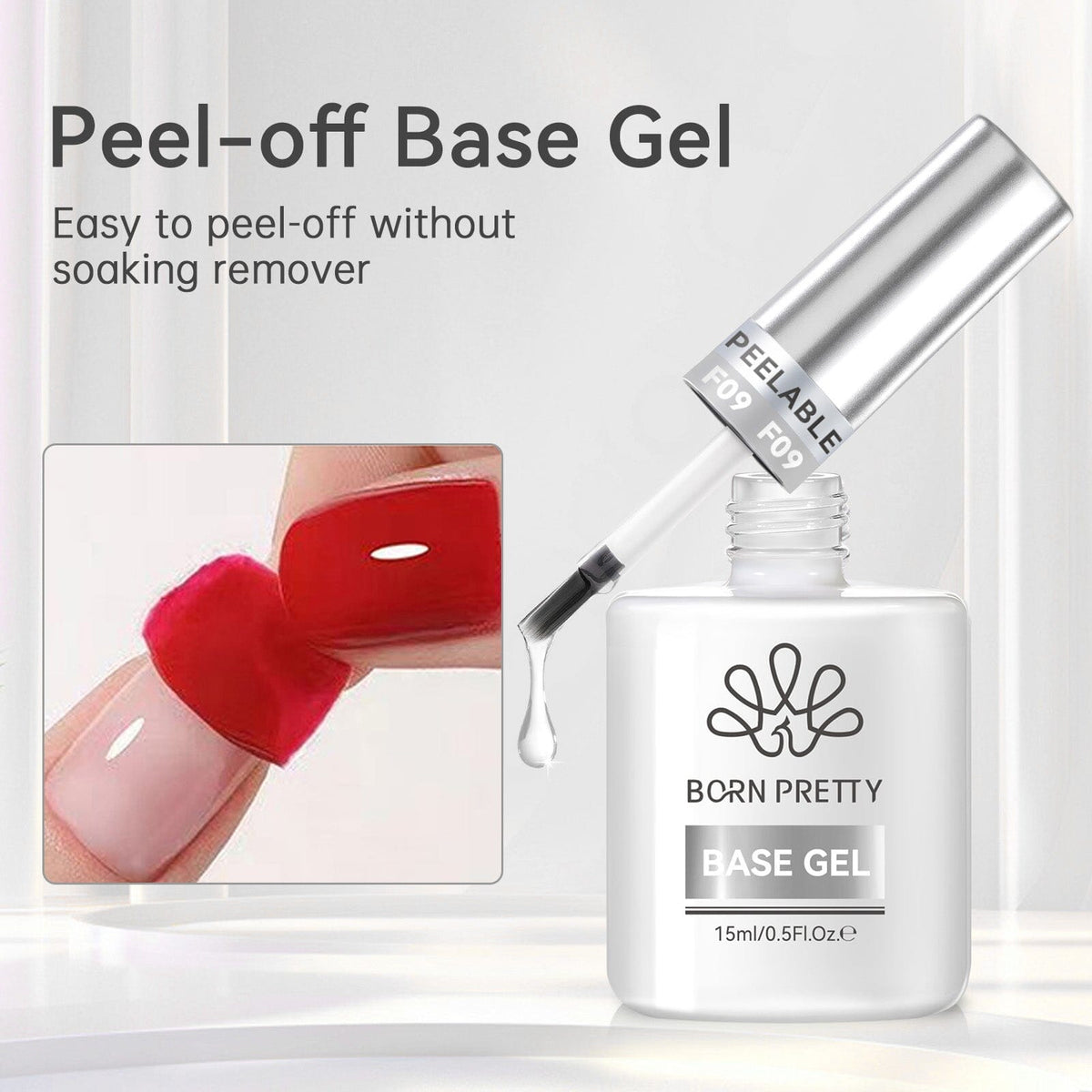 Peelable Base Gel 15ml Gel Nail Polish BORN PRETTY 