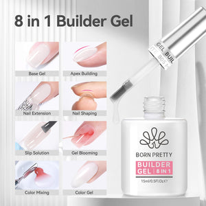 Milky White 8 in 1 Builder-Gel BG05 15ml Gel Nail Polish BORN PRETTY 