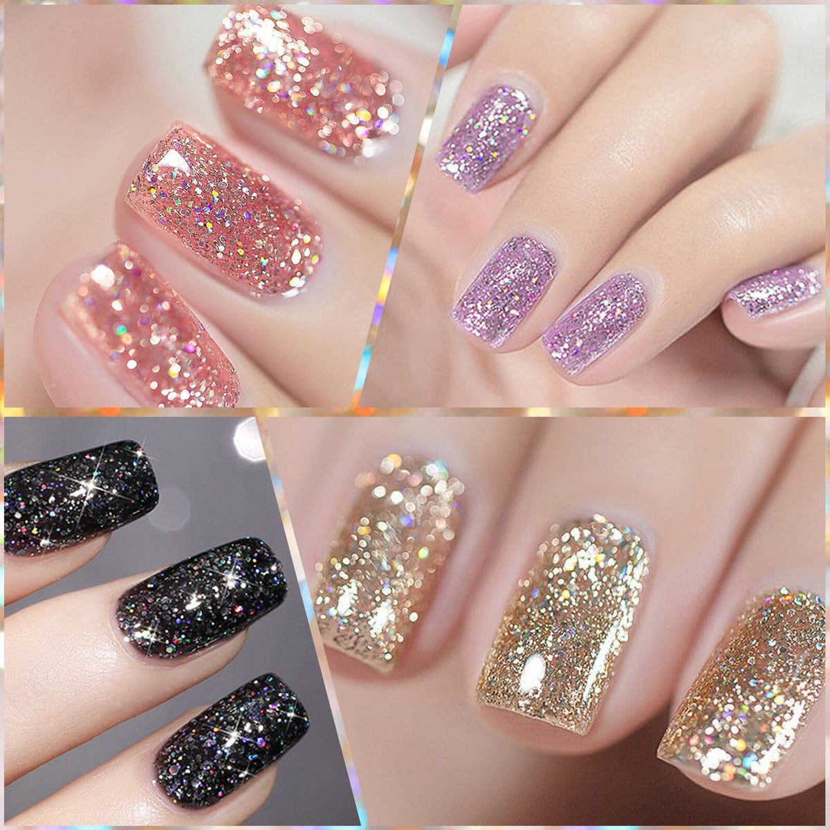 6 Colors Glitter Reflective Gel T07 Dream Star 7ml Gel Nail Polish BORN PRETTY 