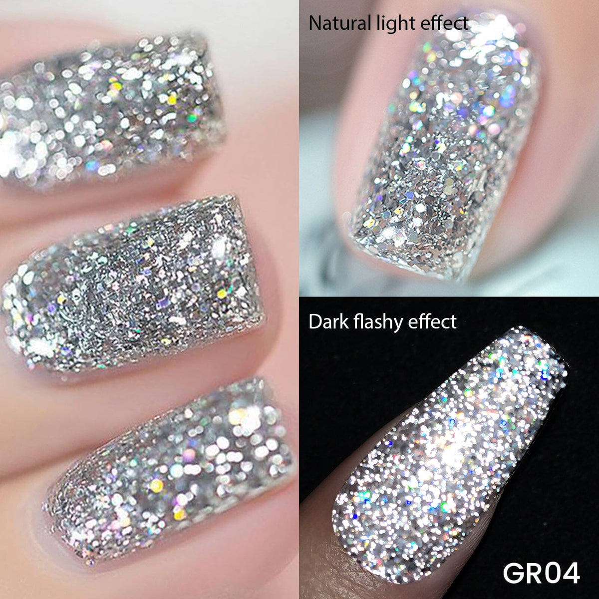 6 Colors Glitter Reflective Gel T07 Dream Star 7ml Gel Nail Polish BORN PRETTY 