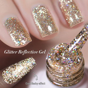 6 Colors Glitter Reflective Gel T07 Dream Star 7ml Gel Nail Polish BORN PRETTY 