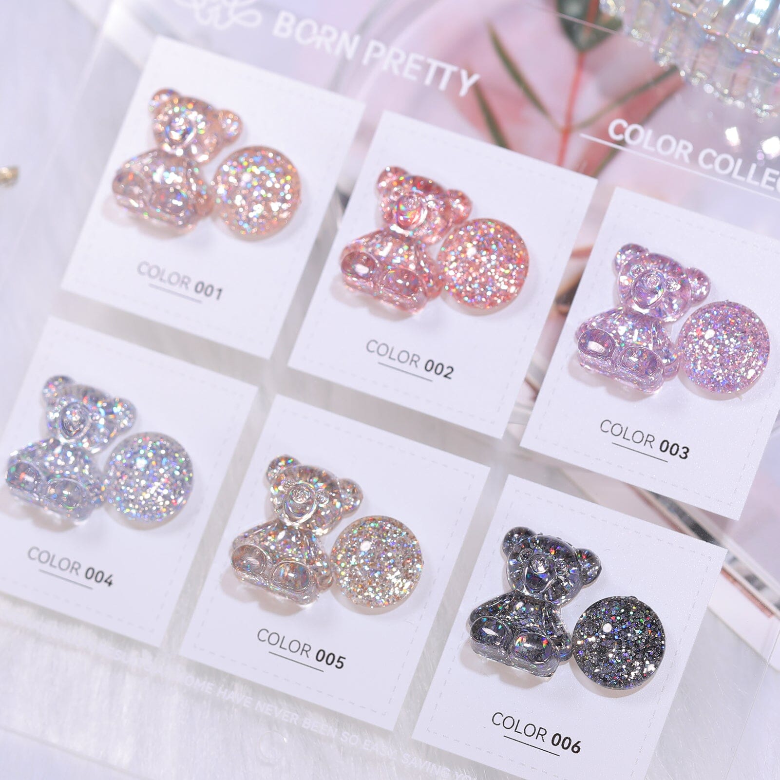 6 Colors Glitter Reflective Gel T07 Dream Star 7ml Gel Nail Polish BORN PRETTY 