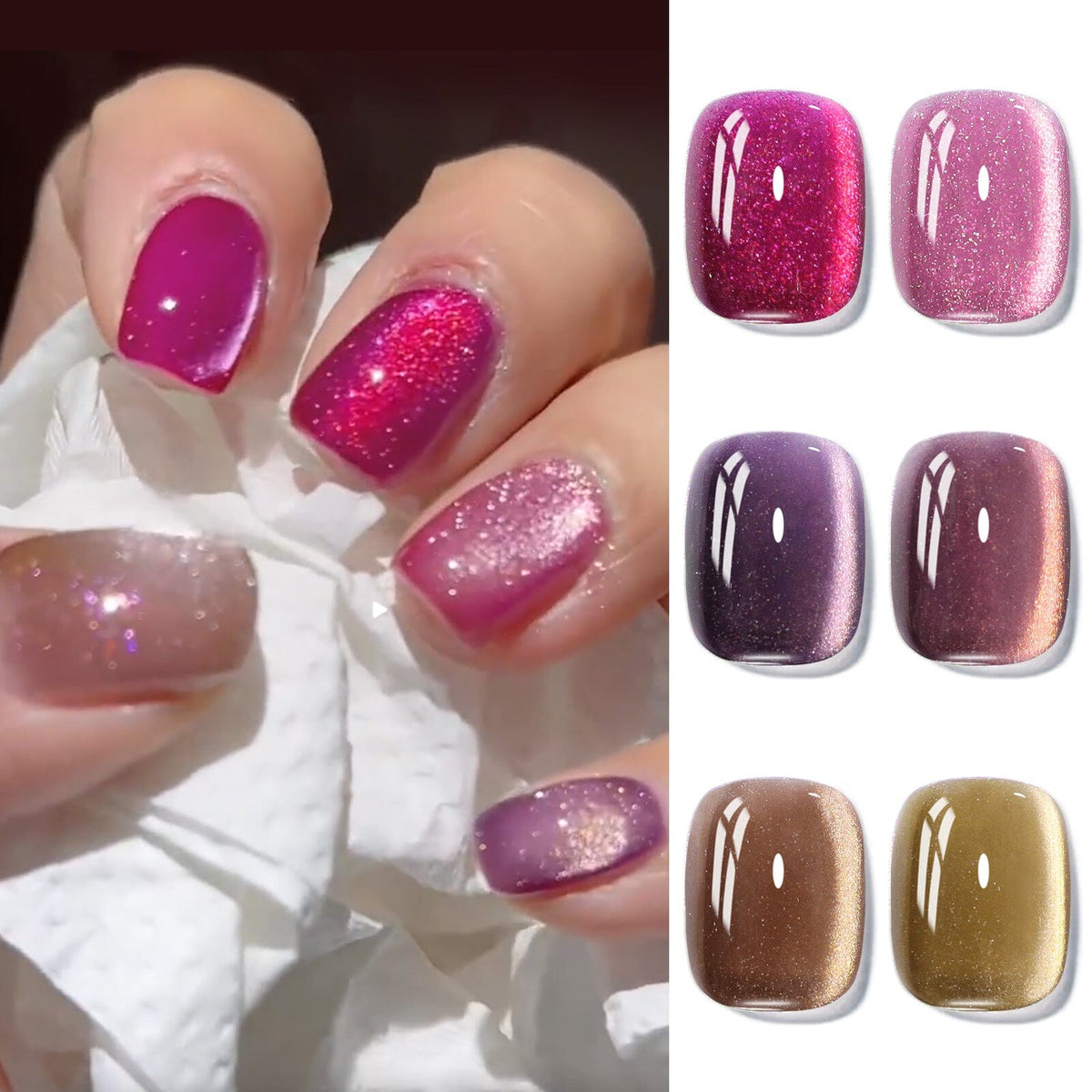 6 Colors Cat Magnetic Gel Mystic Twilight 7ml Gel Nail Polish BORN PRETTY 