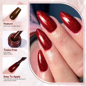 6 Colors Berry Wine Series Gel Polish Set 7ml Gel Nail Polish BORN PRETTY 