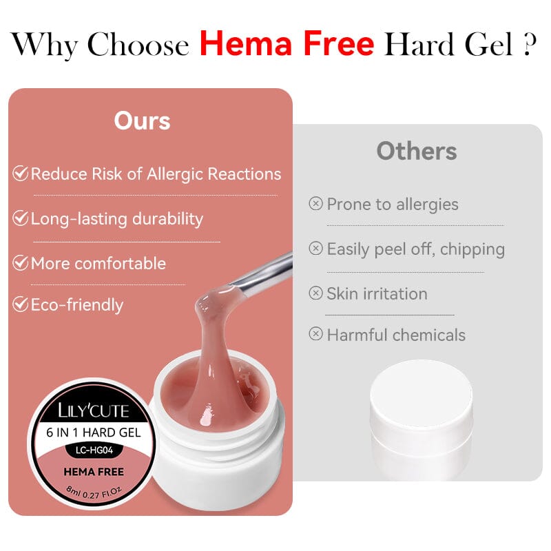 6 in 1 Hard Gel 8ml Extension Nail Gel LILYCUTE 