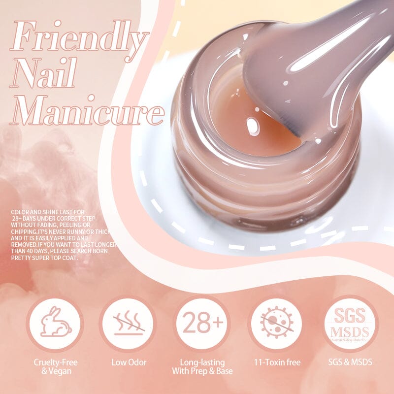Jelly Gel JN77 10ml Gel Nail Polish BORN PRETTY 