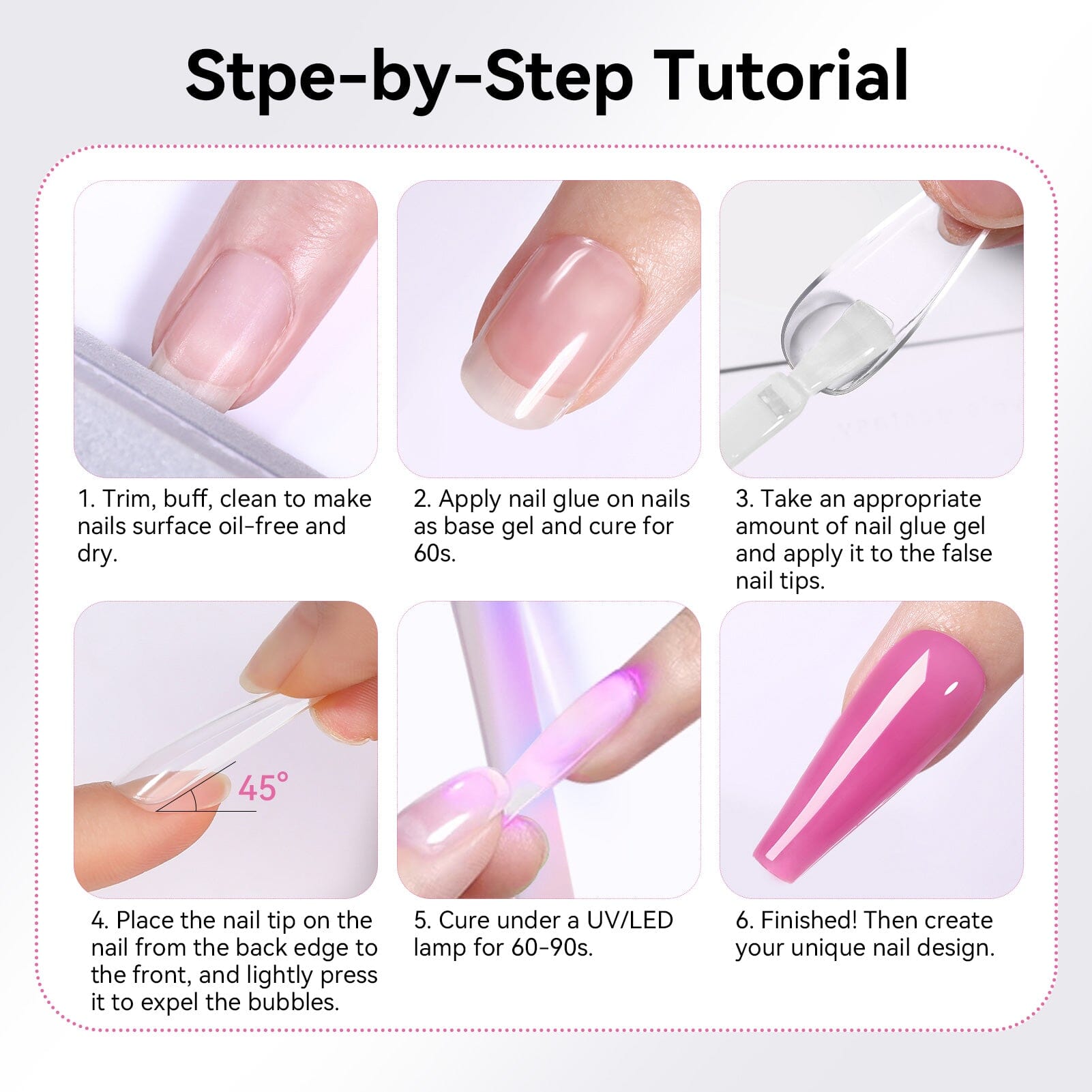 Nail Glue Gel for Tips 15ml Gel Nail Polish BORN PRETTY 