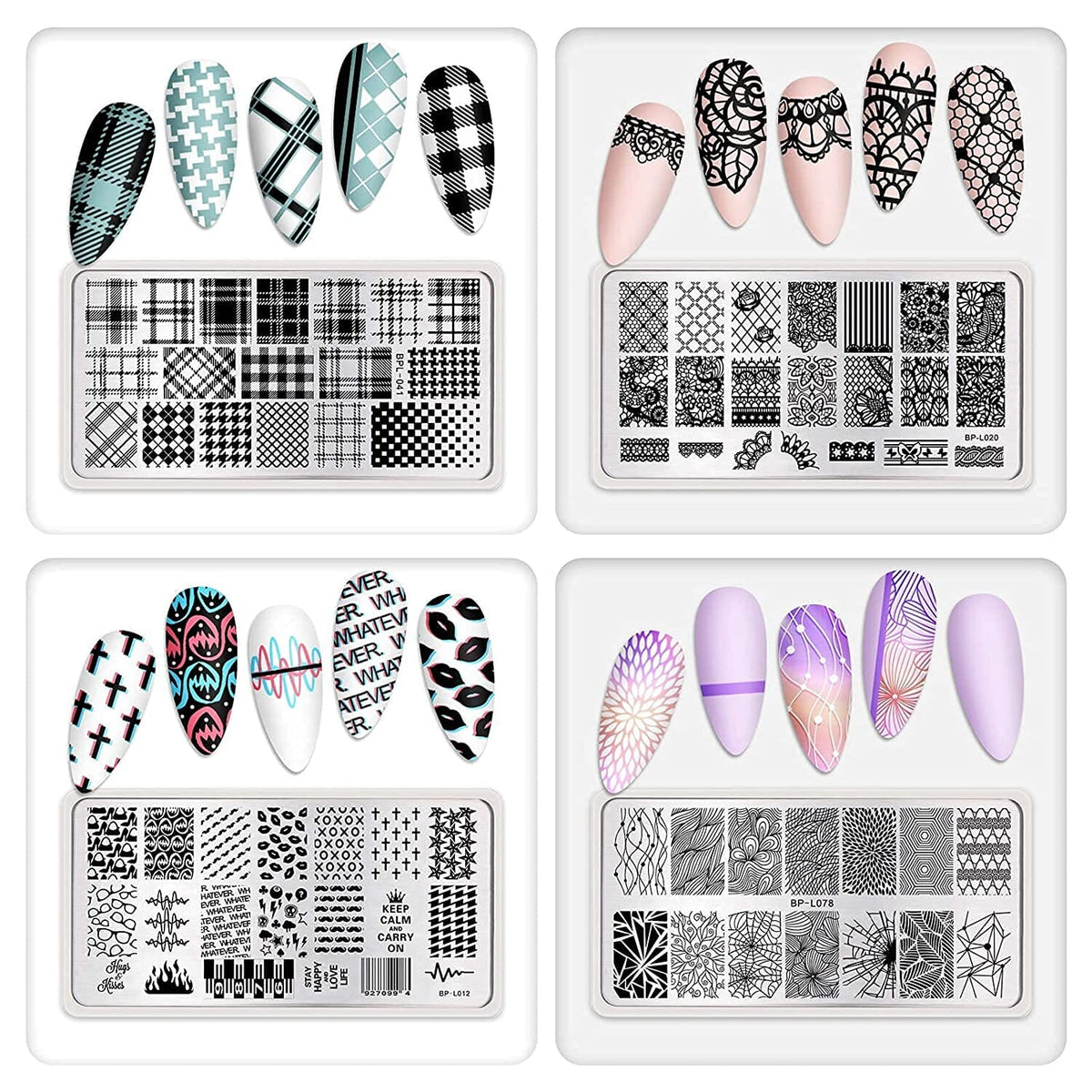 [US ONLY] 8Pcs Stamping Plates Set Stamping Nail BORN PRETTY 