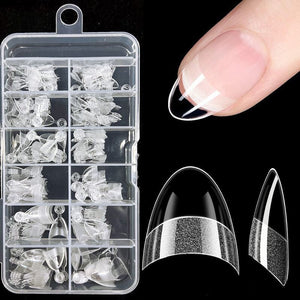 120/240pcs Half Cover Matte Short Almond Nail Tips Nail Tips No Brand 