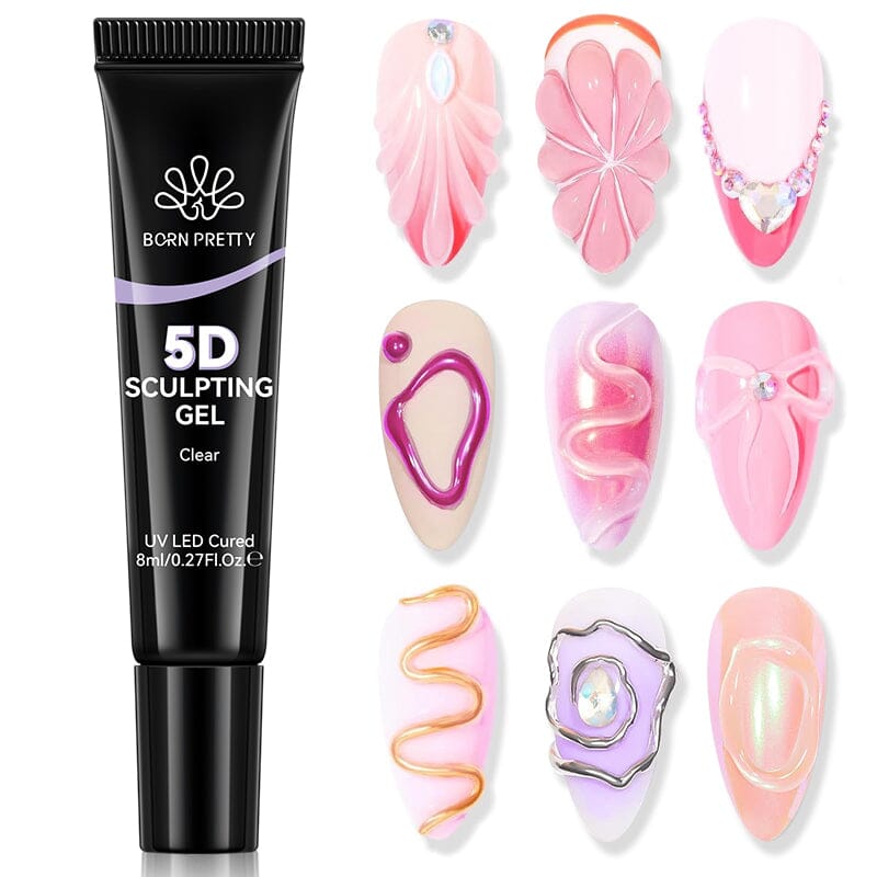 5D Sculpting Gel Clear 8ml Gel Nail Polish BORN PRETTY 