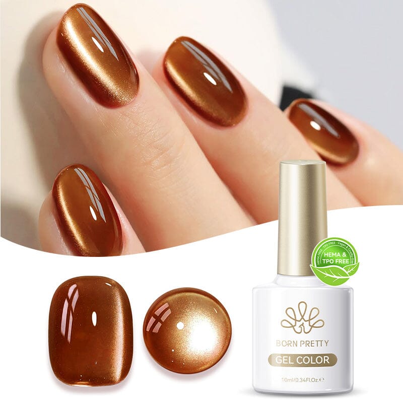 Water Light Cat Magnetic Gel Polish MY79 Caramel 10ml HEMA/TPO FREE Gel Nail Polish BORN PRETTY 