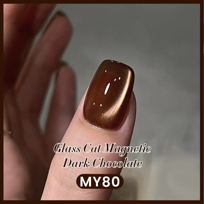 Water Light Cat Magnetic Gel Polish MY80 Dark Chocolate 10ml HEMA/TPO FREE Gel Nail Polish BORN PRETTY 
