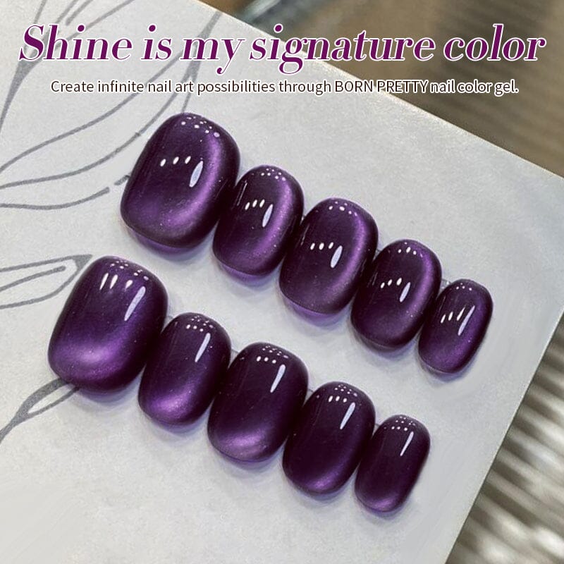 Water Light Cat Magnetic Gel Polish MY81 Purple Mystery 10ml HEMA/TPO FREE Gel Nail Polish BORN PRETTY 