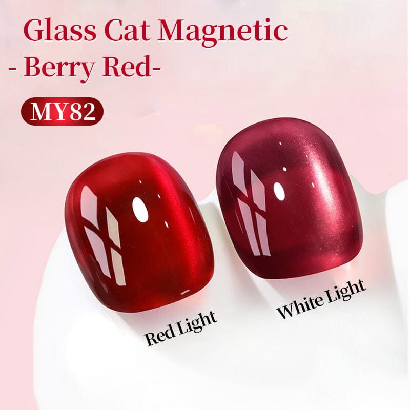Water Light Cat Magnetic Gel Polish MY82 Berry Red 10ml HEMA/TPO FREE Gel Nail Polish BORN PRETTY 