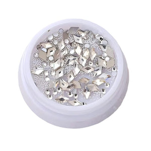Transparent Rhombic Rhinestones #01 Nail Art No Brand 