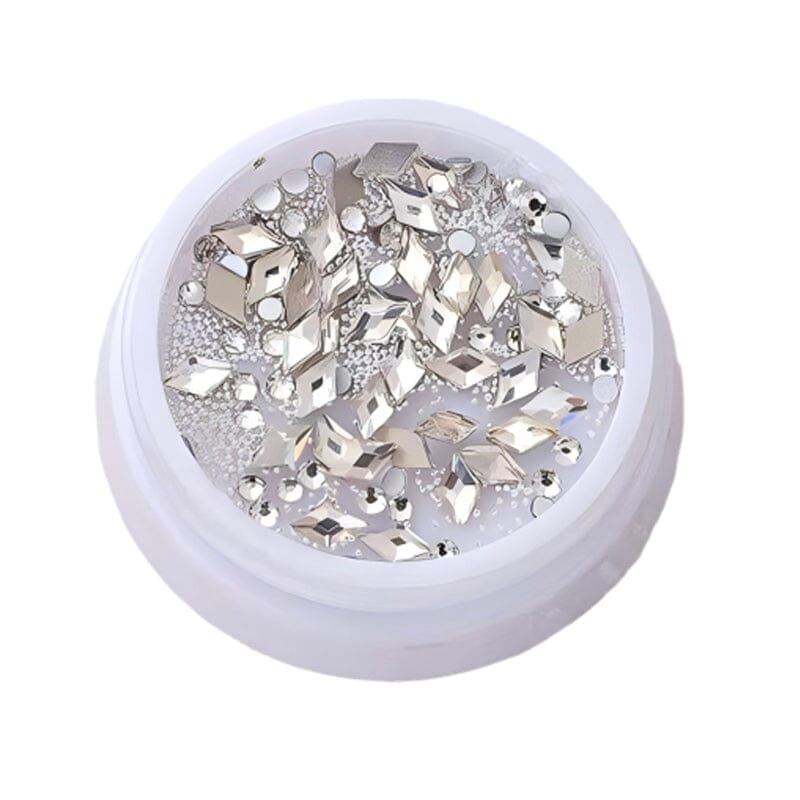 Transparent Rhombic Rhinestones #01 Nail Art No Brand 